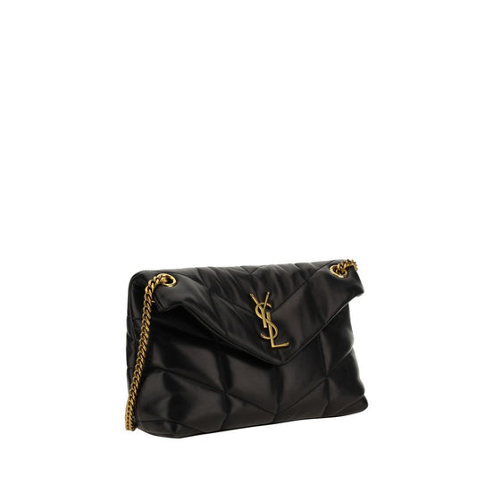 Saint Laurent Puffer Black Lamb Ovis Aries Aries Shoulder Bag