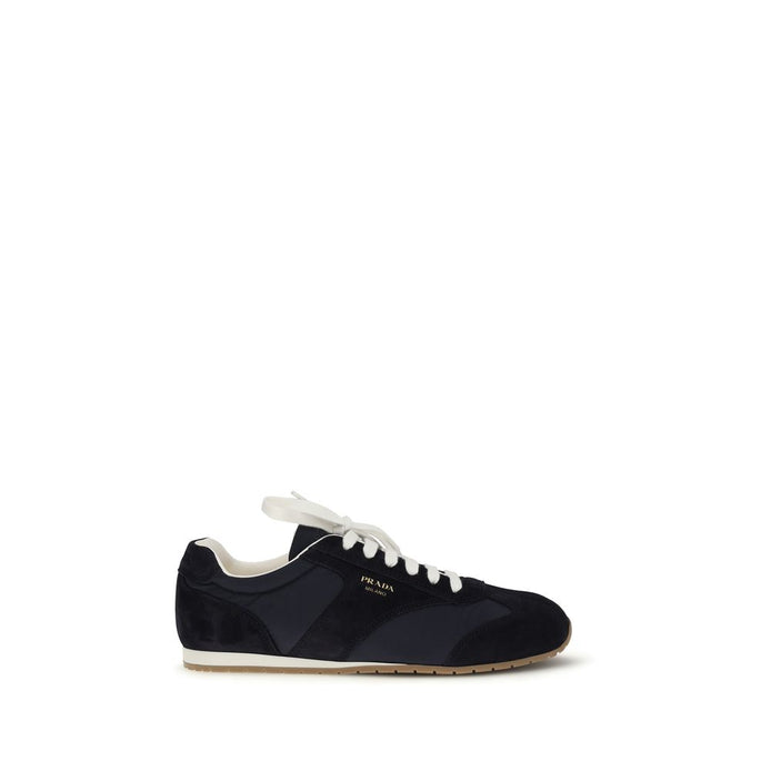 Prada Blue Calf Leather Bos Taurus Low Top Sneakers