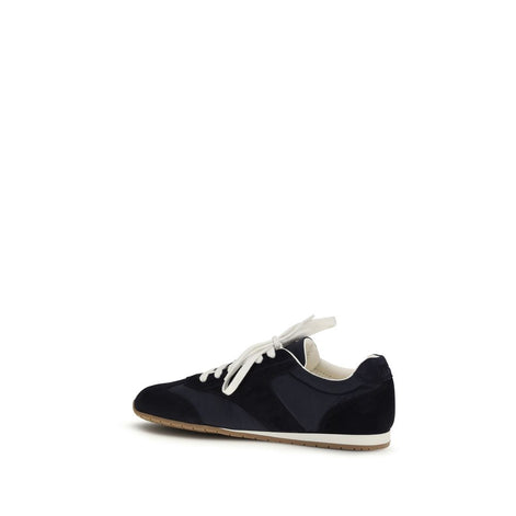 Prada Blue Calf Leather Bos Taurus Low Top Sneakers