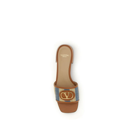 Valentino Garavani Multicolor Viscose Flat Sandals