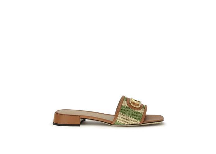 Valentino Garavani Multicolor Viscose Flat Sandals