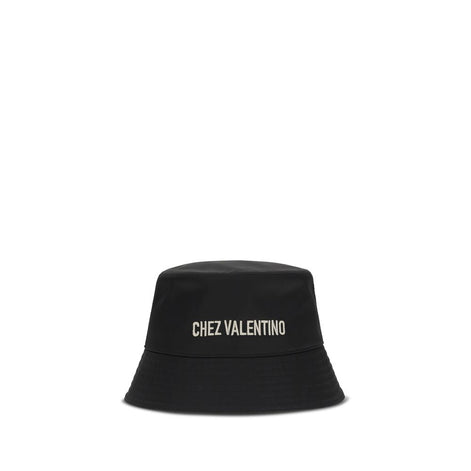 Valentino Garavani Black Cotton Bucket Hat