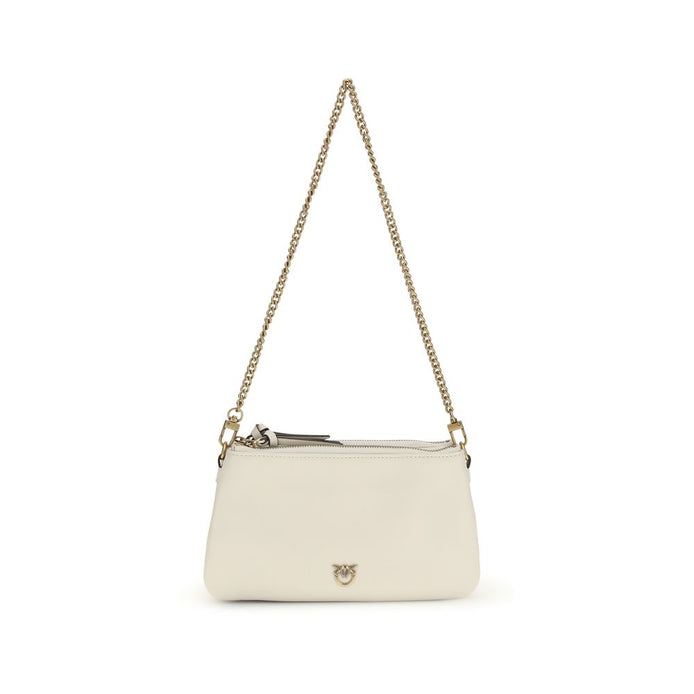 PINKO Beige Calf Leather Bos Taurus Shoulder Bag