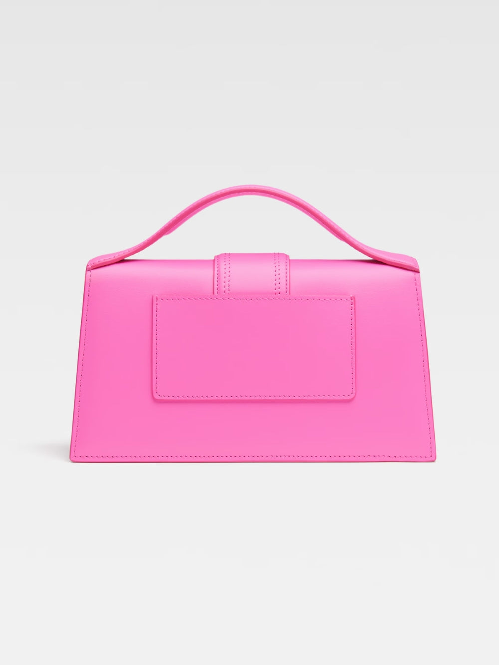 Jacquemus large Bambino Neon Pink Leather Handbag