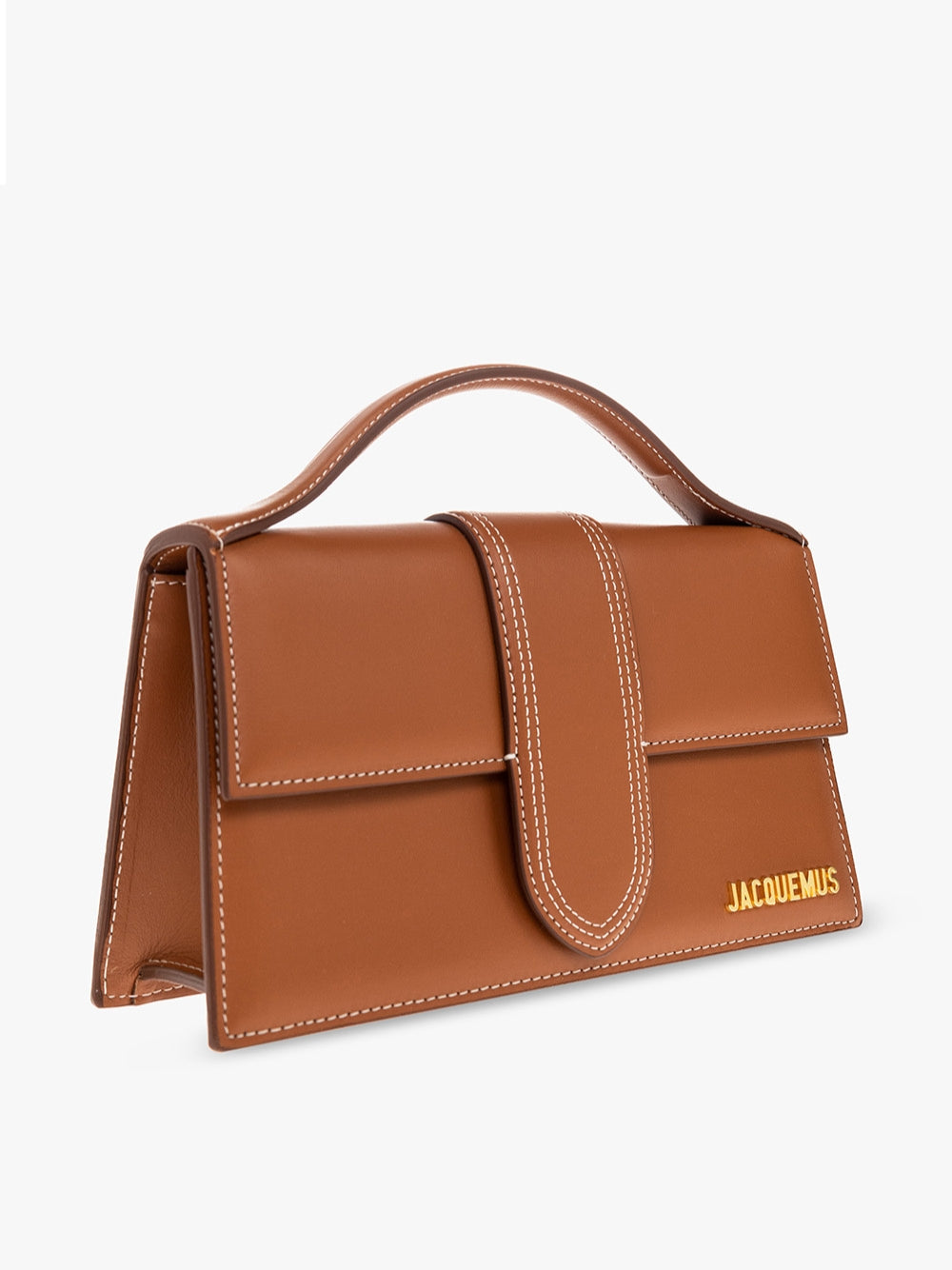 Jacquemus large Bambino Light Brown Leather Handbag