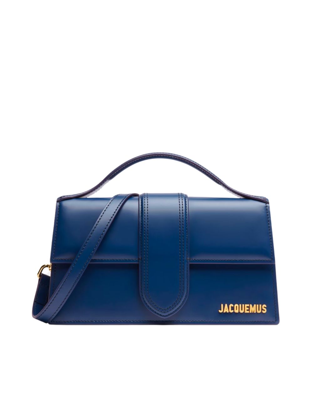 Jacquemus large Bambino Dark NavyLeather Handbag