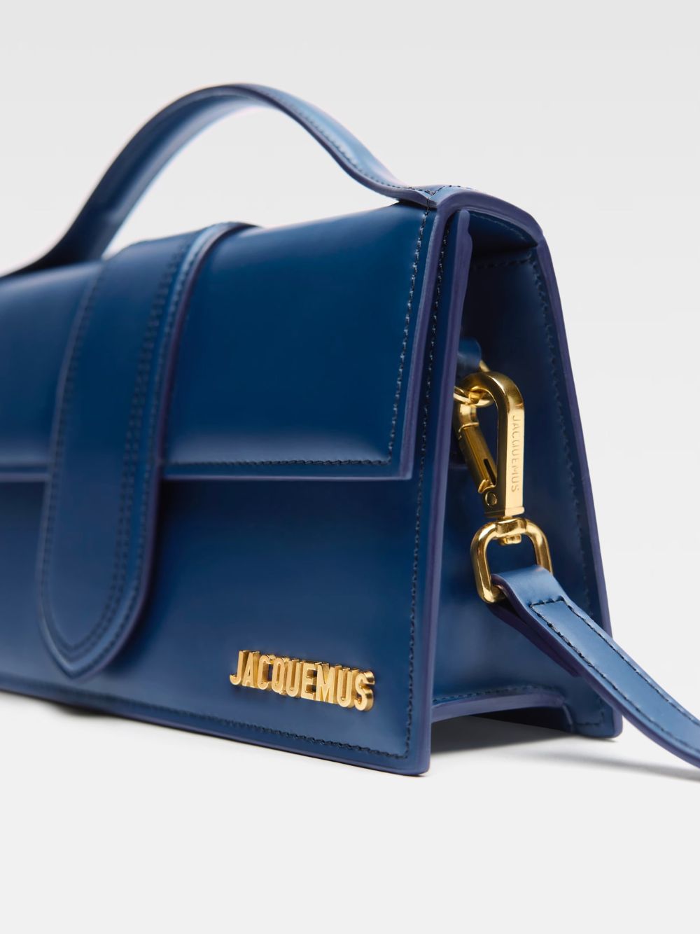 Jacquemus large Bambino Dark NavyLeather Handbag