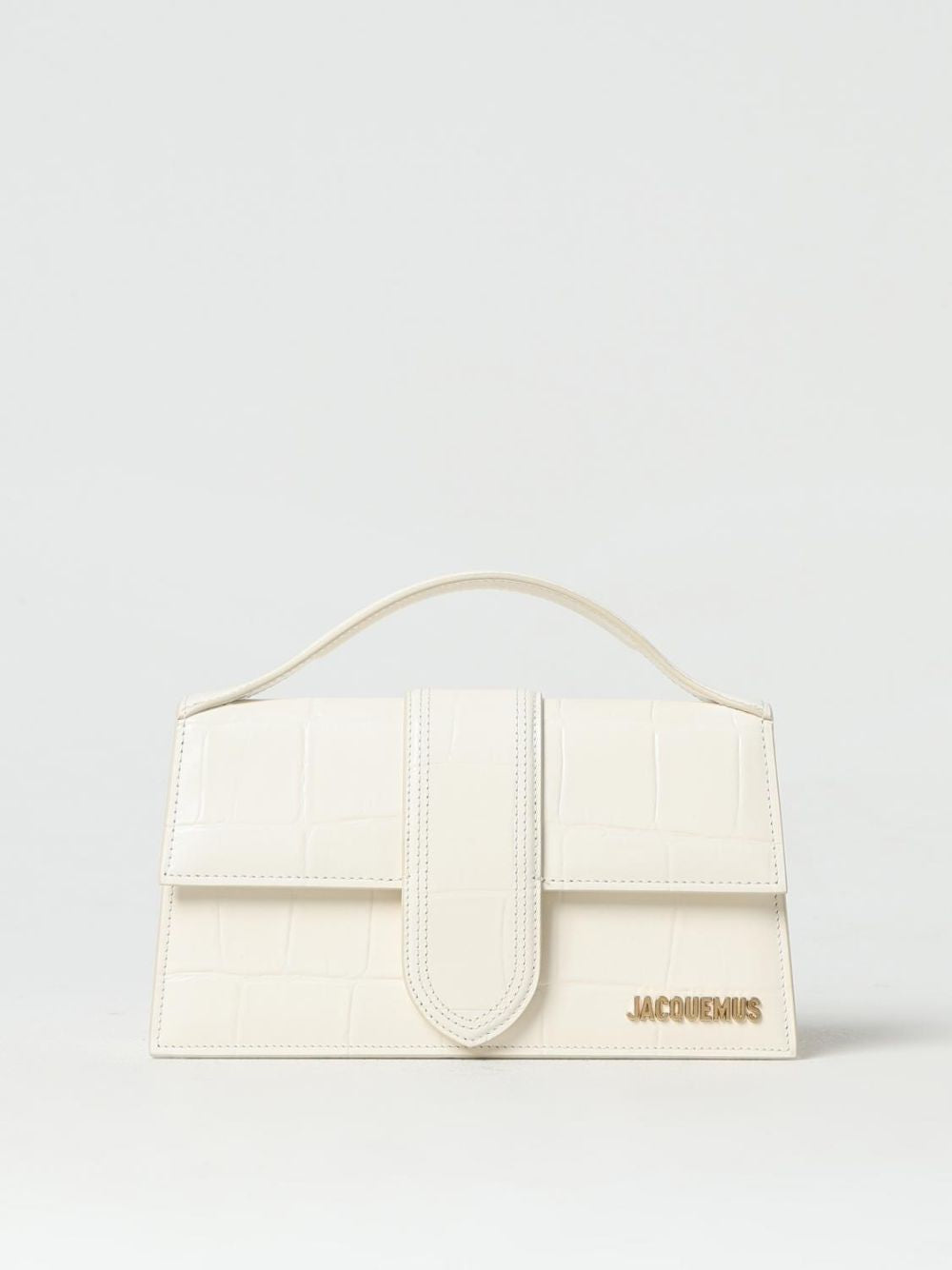 Jacquemus large Bambino Ivory Cocco Handbag