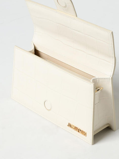 Jacquemus large Bambino Ivory Cocco Handbag