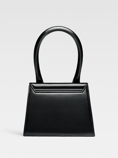 Jacquemus Black  leather Le Chiquito moyen bag