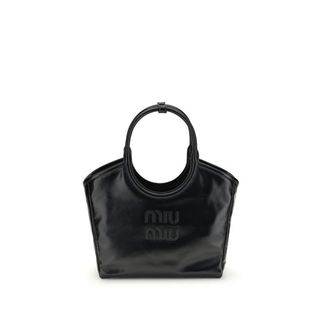 Miu Miu Black Calf Leather Bos Taurus Handbag