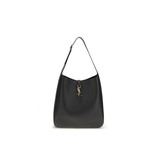 Saint Laurent Le 5 À 7 Supple large Black Leather Shoulder Bag