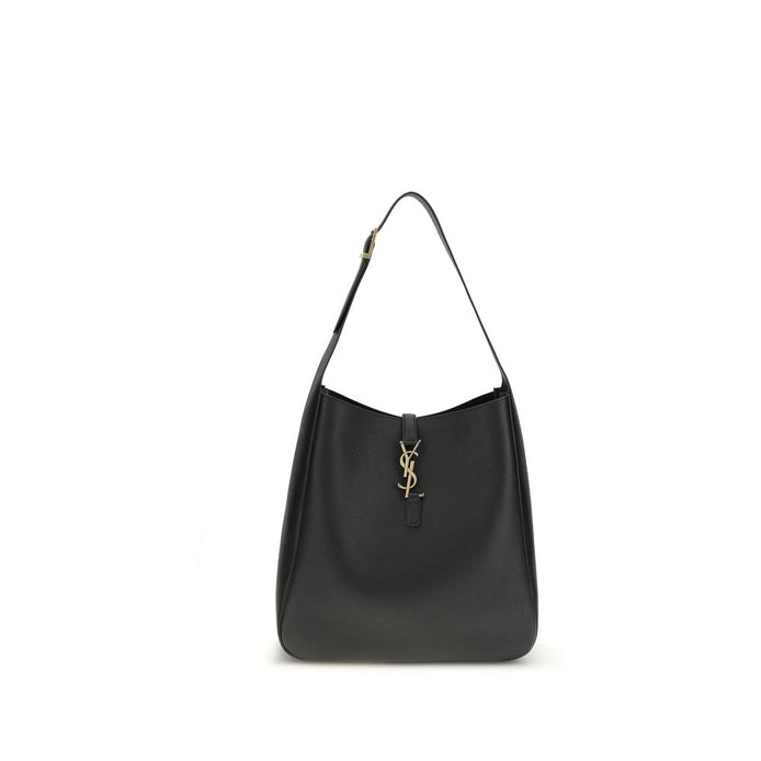 Saint Laurent Le 5 À 7 Supple large Black Leather Shoulder Bag