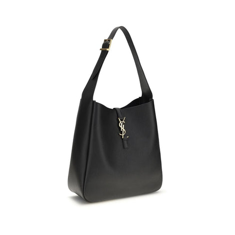 Saint Laurent Le 5 À 7 Supple large Black Leather Shoulder Bag