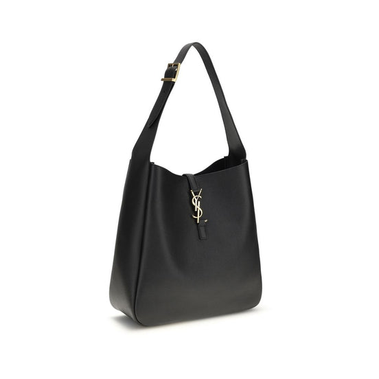Saint Laurent Le 5 à 7 Supple large Black Leather Shoulder Bag