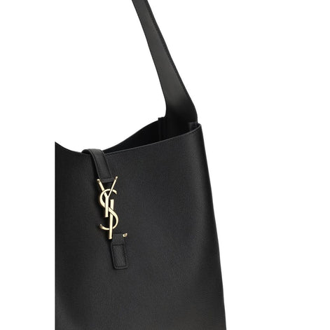 Saint Laurent Le 5 À 7 Supple large Black Leather Shoulder Bag