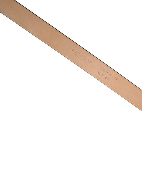 Dolce & Gabbana Black Classic Leather Gold Metal Buckle Belt