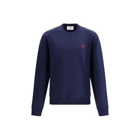 Ami Paris Blue Cotton Sweatshirt