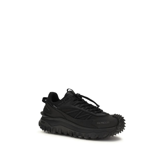 Moncler Black Polyamide Athletic Sneakers
