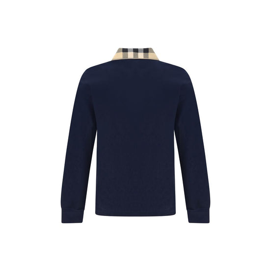 Burberry Blue Cotton Polo Shirt