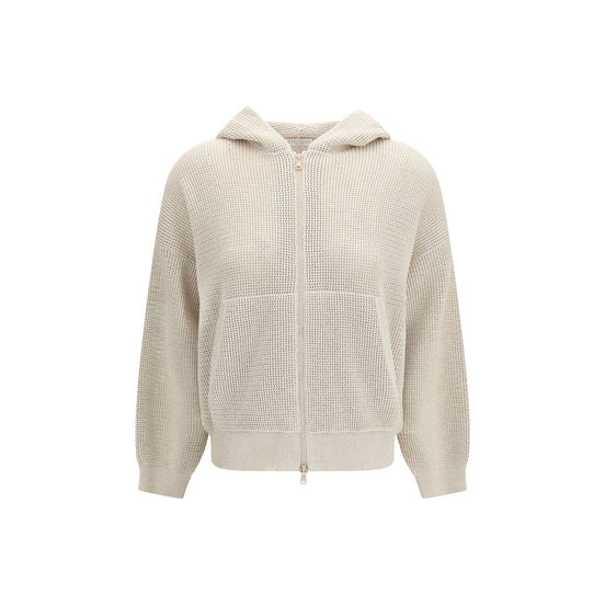 Brunello Cucinelli Beige Cotton Hoodie