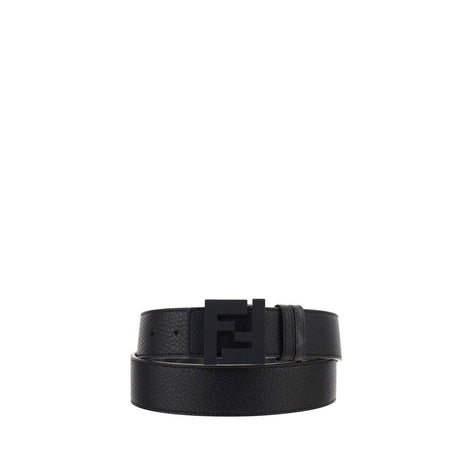 Fendi Black Calf Leather Bos Taurus Regular Belt