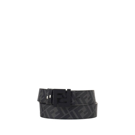 Fendi Black Calf Leather Bos Taurus Regular Belt