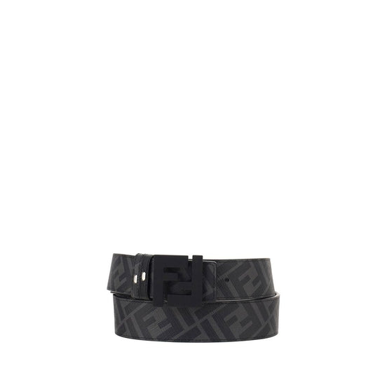 Fendi Black Calf Leather Bos Taurus Regular Belt