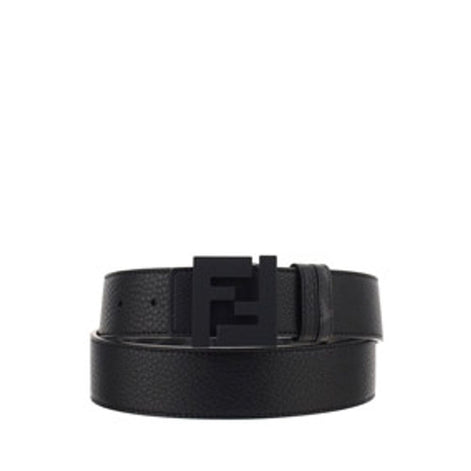 Fendi Black Calf Leather Bos Taurus Regular Belt