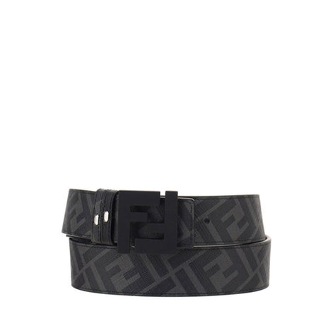 Fendi Black Calf Leather Bos Taurus Regular Belt