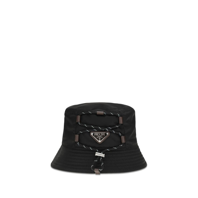 Prada Black Recycled Polyamide Bucket Hat