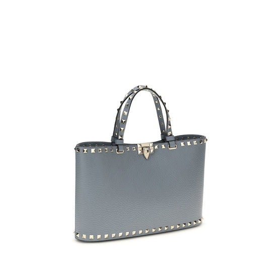 Valentino Garavani Rockstud small Tote Blue Leather Shoulder Bag