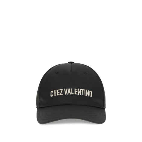 Valentino Garavani Black Cotton Cap (Baseball Hat)