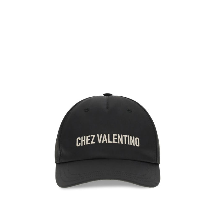 Valentino Garavani Black Cotton Cap (Baseball Hat)