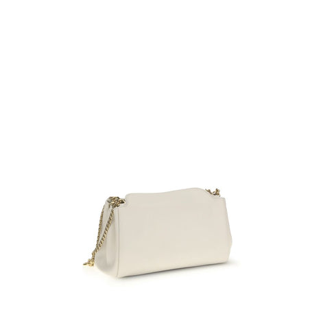 Prada White Calf Leather Bos Taurus Shoulder Bag