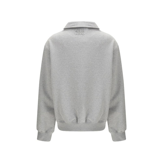 Miu Miu Gray Cotton Sweatshirt