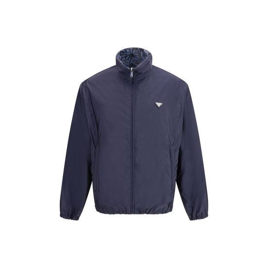 Prada Blue Recycled Polyamide Shell Jacket