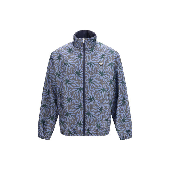 Prada Blue Recycled Polyamide Shell Jacket