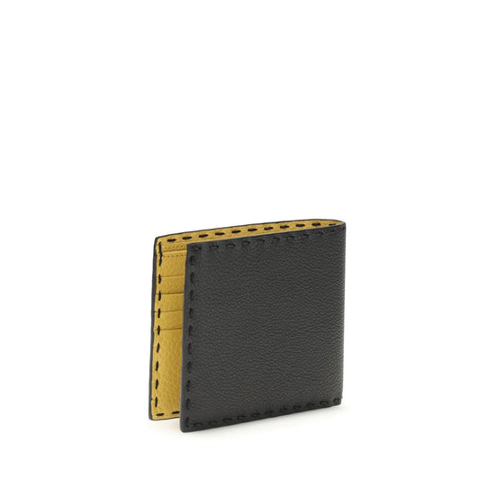 Fendi Black Calf Leather Bos Taurus Wallet