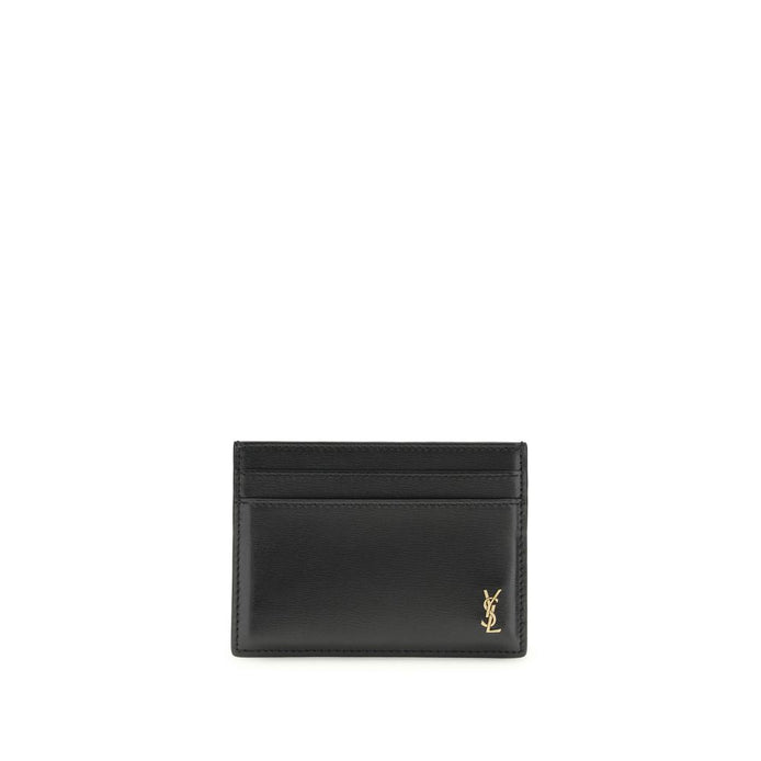 Saint Laurent Tiny Cardholder  Black Leather Wallet