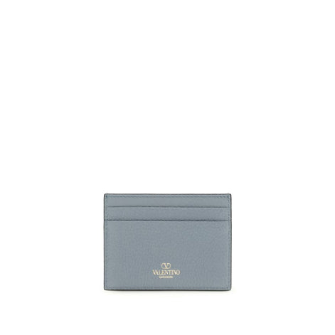 Valentino Garavani Blue Calf Leather Bos Taurus Wallet