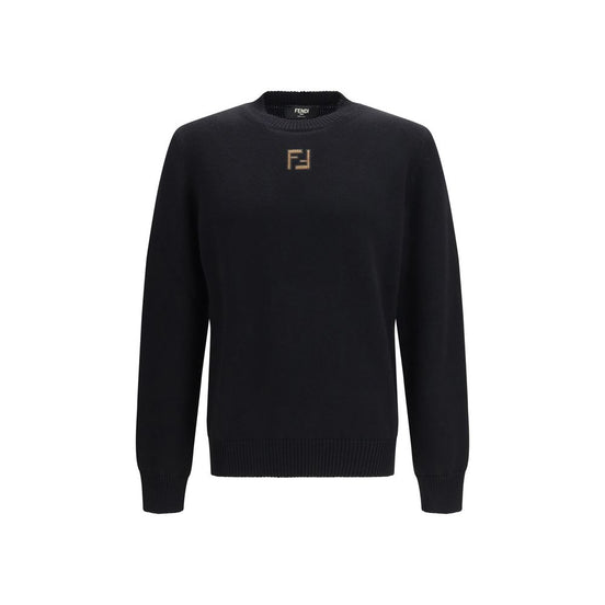 Fendi Black Fleece Wool Sweatshirt