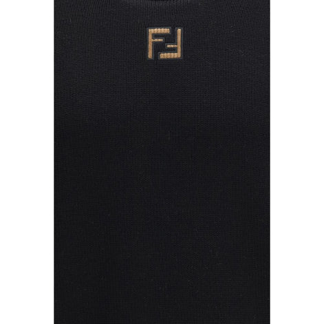 Fendi Black Wool Oves Aries Sweatshirt