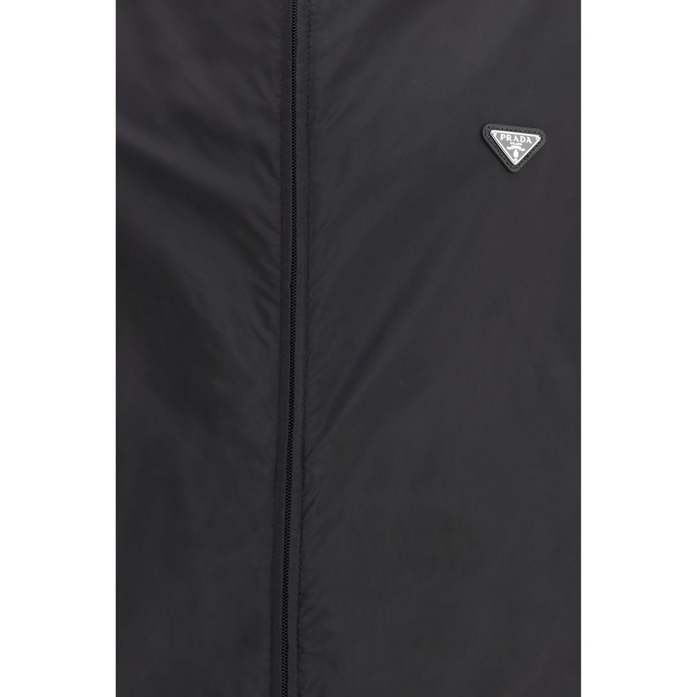 Prada Black Recycled Polyamide Shell Jacket