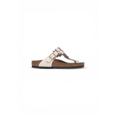 Birkenstock Pink Leather Flat Sandals