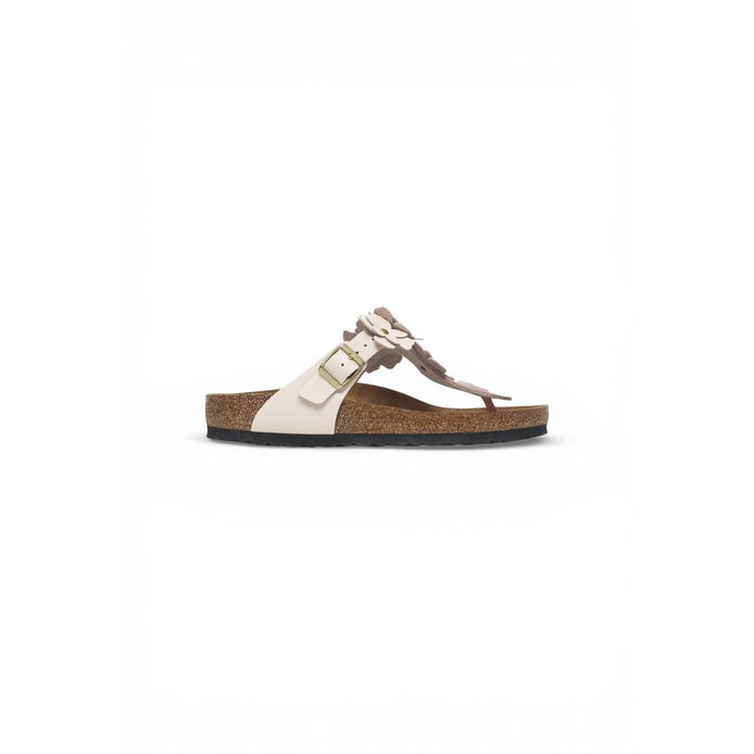 Birkenstock Pink Leather Flat Sandals