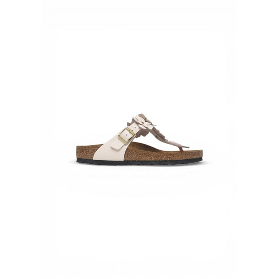 Birkenstock Pink Leather Flat Sandals