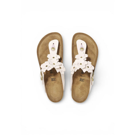 Birkenstock Pink Leather Flat Sandals