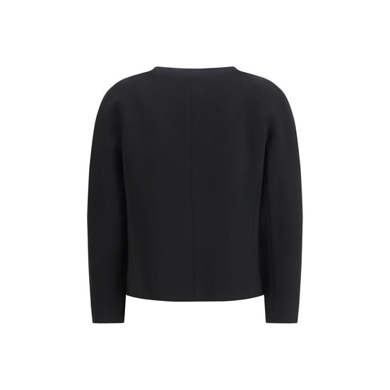 Max Mara Black Triacetate Full-Length Jacket