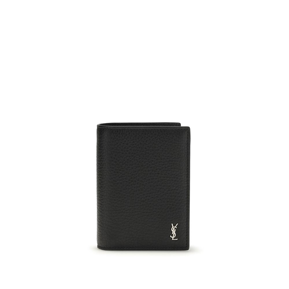 Saint Laurent Tiny Cassandre holder Black Leather Wallet